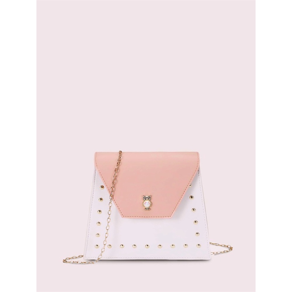 Stud & Pearl Detail Crossbody Purse - Picture 2 of 5